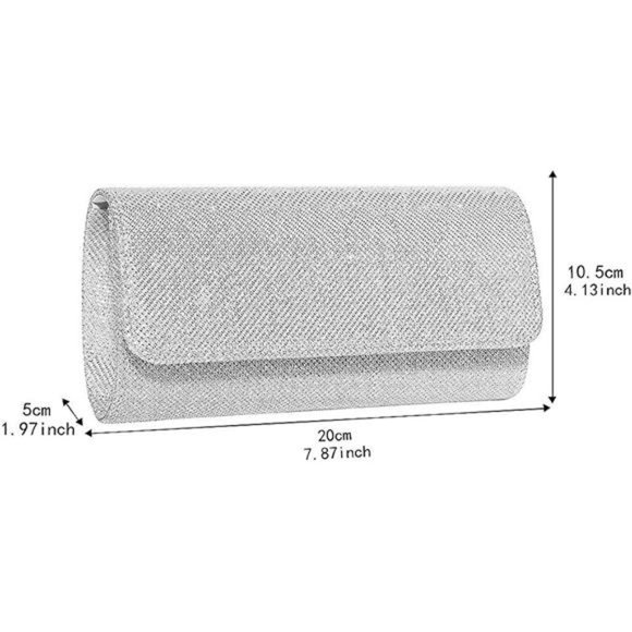 NEW With Tags Evening Bag Clutch Purses Women Ladies Sparkling Party Handbag - Picture 2 of 7